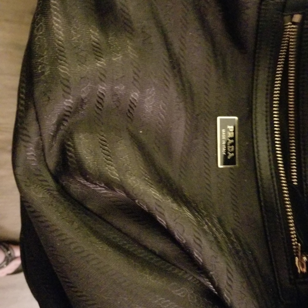 Prada Black Nappa Gaufre Ruched - Picture 6 of 6